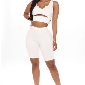 Can I Cut It Crop Top - White